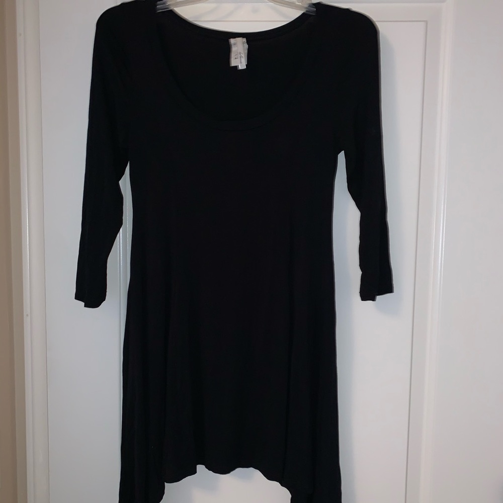 Ladies black tunic style top